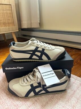 Onitsuka Tiger by Asics Mexico 66 Sneakers in Beige and Navy